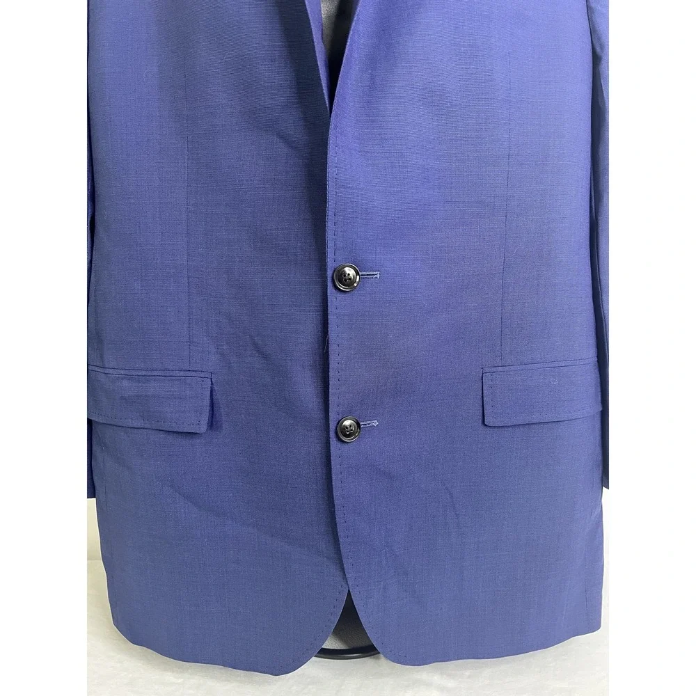 Ted Baker Blazer Mens 44 Large Blue Wool Endurance Jay CT Made Canada Sport Coat